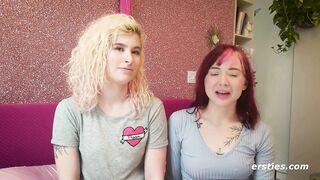 Ersties- Cute Redhead gives Blonde Babe Lesbian Pleasures