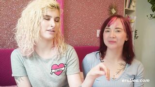 Ersties- Cute Redhead gives Blonde Babe Lesbian Pleasures