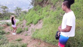 A BBC Spies on a Big Ass Fitness Latina MILF while she's Running