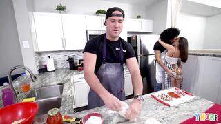 YNGR - Mae Milano got her Pussy Stuffed WIth a Rolling Pin and a Stiff Cock