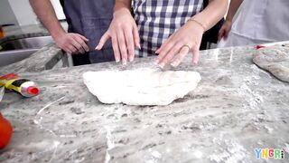 YNGR - Mae Milano got her Pussy Stuffed WIth a Rolling Pin and a Stiff Cock