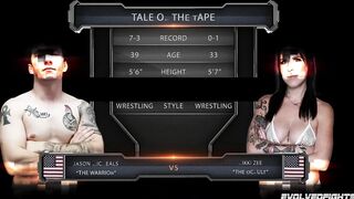 Jason Micheals Beats Nikki Zee, Gets a Blowjob and Fucks her Standing Doggystyle