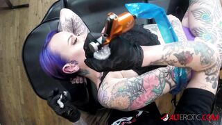 Tattu Mom Ear Tattoo High Angle Footage