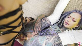 Anuskatzz Is Getting Stuffed With Lily Lus Cock And Miss Floras Strapon