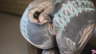 Tattooed Teen Testing Fuck Machine With Her Anal