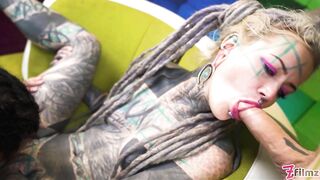 Alternative Teen Threesome With Anal Gapes And Facial Cumshot