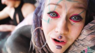 Pet Play Dominatrix Controls Tattoo Cat-girl