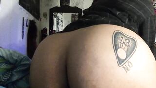 Thick Latina goth girl and her blue buttplug