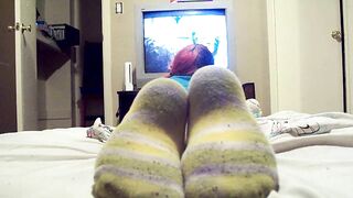 Goth girl dirty socks ignore