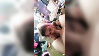 ** POV BLOWJOB** Cute tattooed emo girl gagging on cock