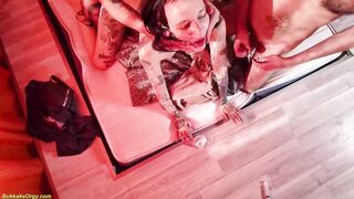 Skinny Teen Hates Cum but needs the Dicks