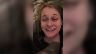 Fucking on my Roommates Bed while She’s in the Bathroom POV