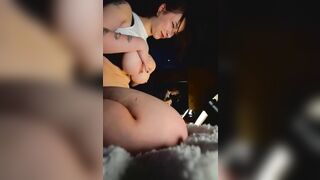 POV Big Titty Goth Riding Dildo Cowgirl