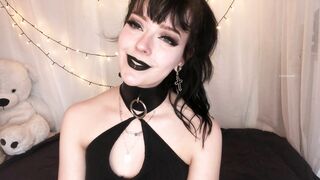 Petite Goth Girl Fucks Huge Bad Dragon Dildo | Feyafern