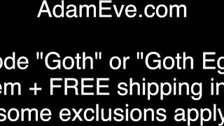 Trying my new Toys (part 6) Goth Teen Tied to Bed Cums from Vibrator