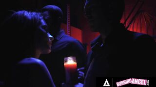 BURNING ANGEL - Goth Queen Lola Fae Gets Double Penetrated in a Hardcore Gangbang with 5 Big Cocks