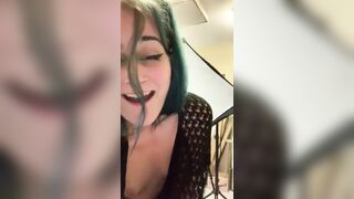 Goth Teen Likes it mean