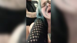 Goth Teen Likes it mean