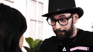 BURNING ANGEL - Naughty Petite Jane Wilde Deepthroats a Cock before getting her Pussy Fucked Hard