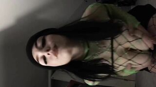 Get in Me, Loser... Big Tiddy Goth Schoolgirl in Fishnets