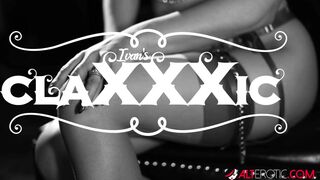 Luna Luxxx Teasing in a Black and White Classic Scene