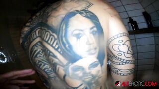 Inked Hottie Lucy ZZZ Fucked in the Shower