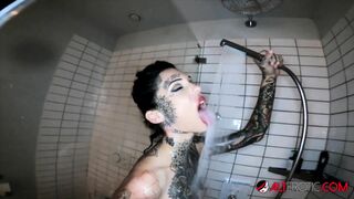 Inked Hottie Lucy ZZZ Fucked in the Shower