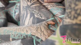 Tattoo Girl get Fucked Balls Deep in her Ass / ANAL, Gape, Prolapse, Split Tounge