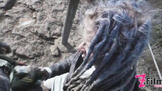 Tattoo Couple get Catched while having Sex on a Ruine - Pov, Split Tounge Bj, Punk, Goth