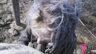 Tattoo Couple get Catched while having Sex on a Ruine - Pov, Split Tounge Bj, Punk, Goth