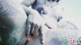 Tattooed Couple OUTDOOR ANAL POV Fuck - PUBLIC Blowjob and GAPES - Blowjob, Cum on Ass, Rough Sex