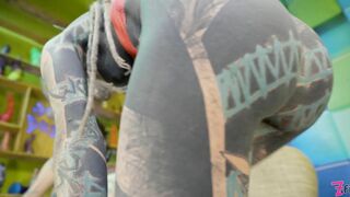 Alternative TEENS Fuck with TATTOED Guy, Big Dick, Sloppy Blowjob, Threesome, ANAL GAPES, ATM