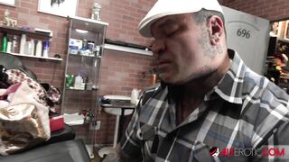 River Dawn Ink Sucks Cock after her new Pussy Tattoo