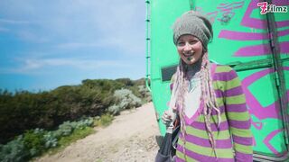 Dreadhead Horny HIPPIE Girl Gets ANAL Fuck Outdoors by Tattooed Dick - POV