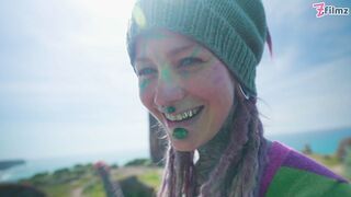 Dreadhead Horny HIPPIE Girl Gets ANAL Fuck Outdoors by Tattooed Dick - POV