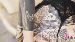 Tattoed Couple HARD Fucking and ANAL Play, Real Life Couple, Passionate Fuck