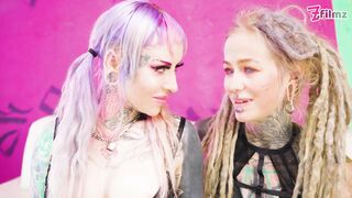 Heavily Tattooed Cute Girls get ANAL Fucked from Big Dick - Ass to Mouth, Deepthroat, Facial Cumshot