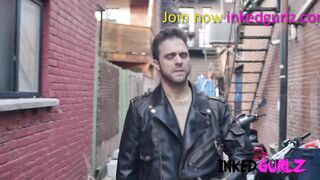 Inked Gurlz - the Inked Tranny Teller get Fucked