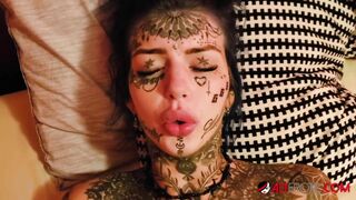 Inked up Beauty Amber Luke Craves a Big Cock