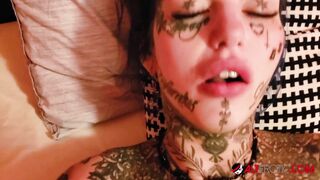 Inked up Beauty Amber Luke Craves a Big Cock