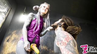 ALT Dominatrix PEGGING Tattooed Worker - ANAL Fuck, Dripping Dick, Cumshot, Female Domination