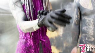 ALT Dominatrix PEGGING Tattooed Worker - ANAL Fuck, Dripping Dick, Cumshot, Female Domination