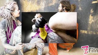 ALT Dominatrix PEGGING Tattooed Worker - ANAL Fuck, Dripping Dick, Cumshot, Female Domination