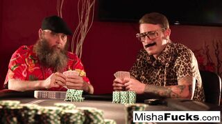 Misha Montana Playing some Cards and Cums
