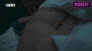 Step Mom Fucks with Step Son till twice Cum in Shared Hotel Room with one Bed