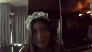 Big Boob Asian Maid Brenna Sparks Sucks off her Employer