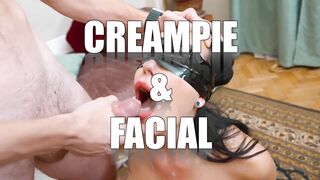 Step Mom Share Hotel with Step Son at Weekend! get Accidental Creampie and Asked for Cum on Face 