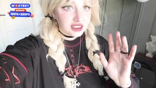 May i Cum in my Tights and then Fill your Mouth with Real SQUIRT? Hot Teen Goth Girl Videocall you