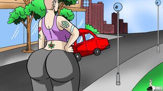 PAWG Stripper Gets in some Trouble in the back