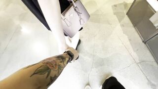 TGirl Stepsis Teases Stepbro at the Mall.. he just HAD to Fuck the Brat out of her